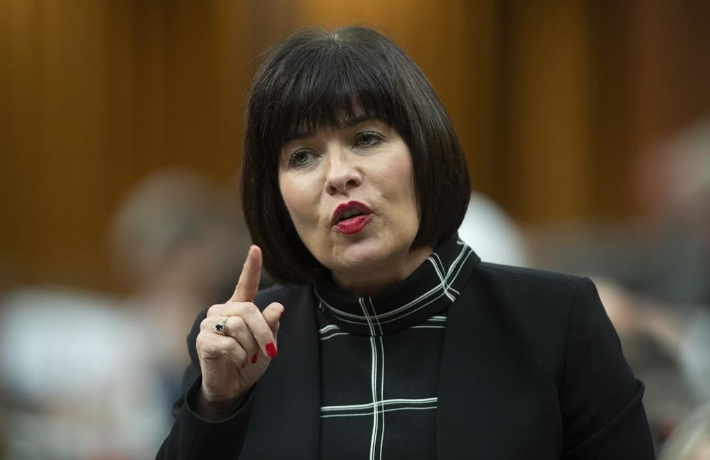 Then-Health Minister Ginette Petitpas Taylor, who is now the minister of official languages, responds to a question during Question Period in the House of Commons, June 17, 2019 in Ottawa. (Adrian Wyld/The Canadian Press)