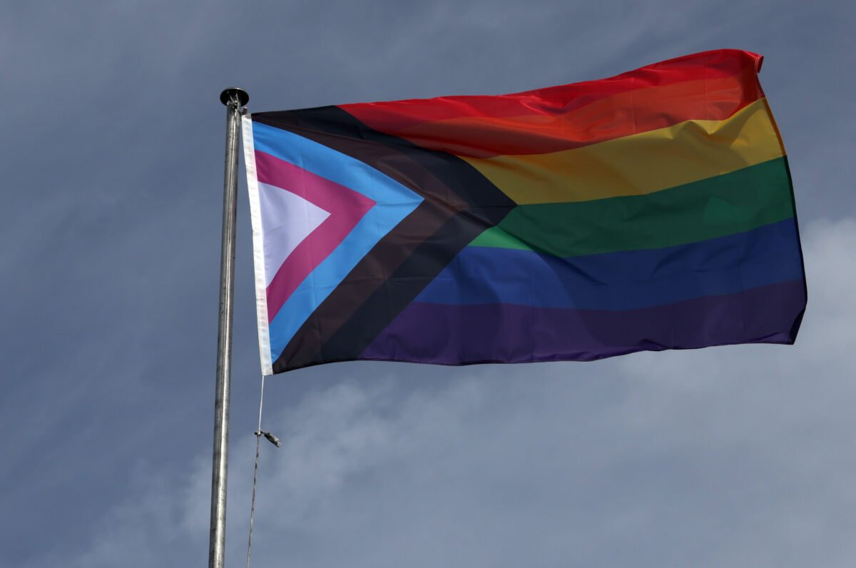 A file photo of the Progress Pride flag. (Luke Walker/Getty Images for LTA)