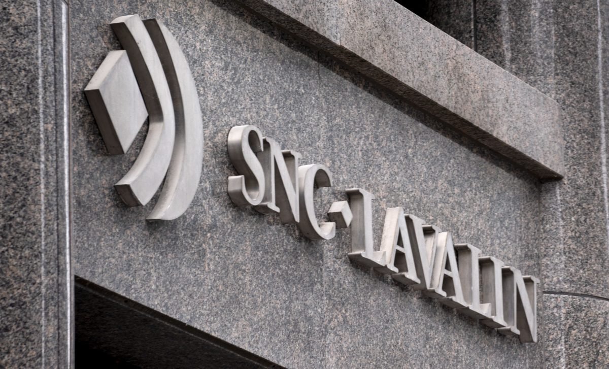 The SNC-Lavalin headquarters is seen in Montreal on Feb. 12, 2019. (The Canadian Press/Paul Chiasson)