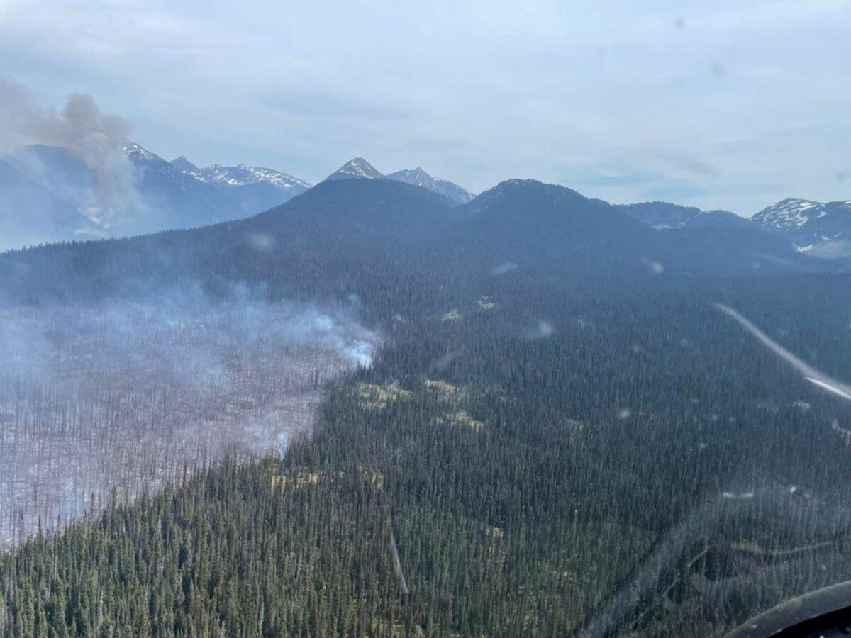 The Murtle Lake wildfire, located within Wells Gray Provincial Park, is shown in this handout photo provided by the BC Wildfire Service on June 9, 2023. (The Canadian Press/HO-BC Wildfire Service)