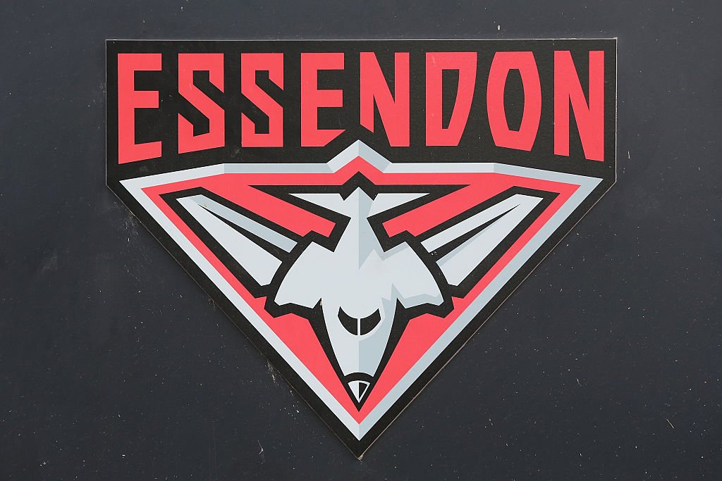The Essendon Bombers logo is seen outside the locked out Essendon Football Club at Tullarmarine in Melbourne, Australia on Jan. 12, 2016. (Michael Dodge/Getty Images)