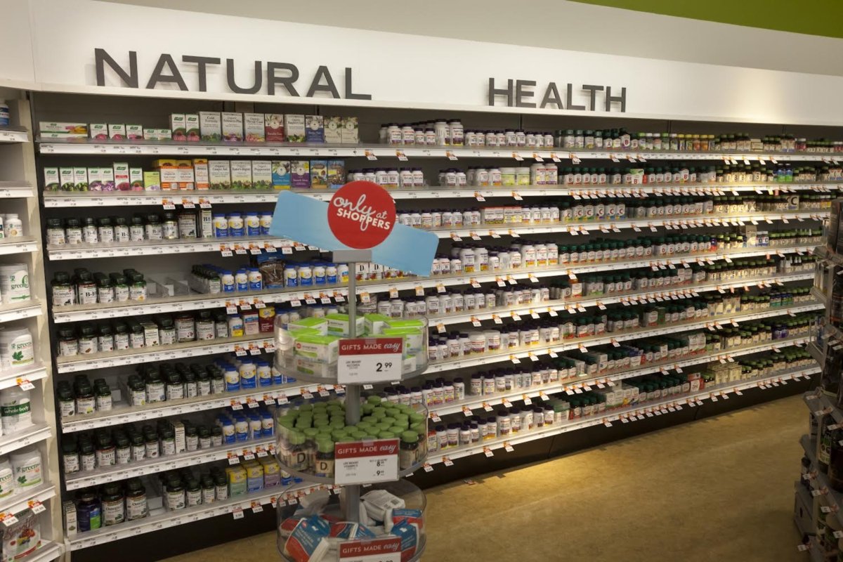 Natural health products at a pharmacy in Toronto in a file photo. (  Angelo Cordeschi/Shutterstock)