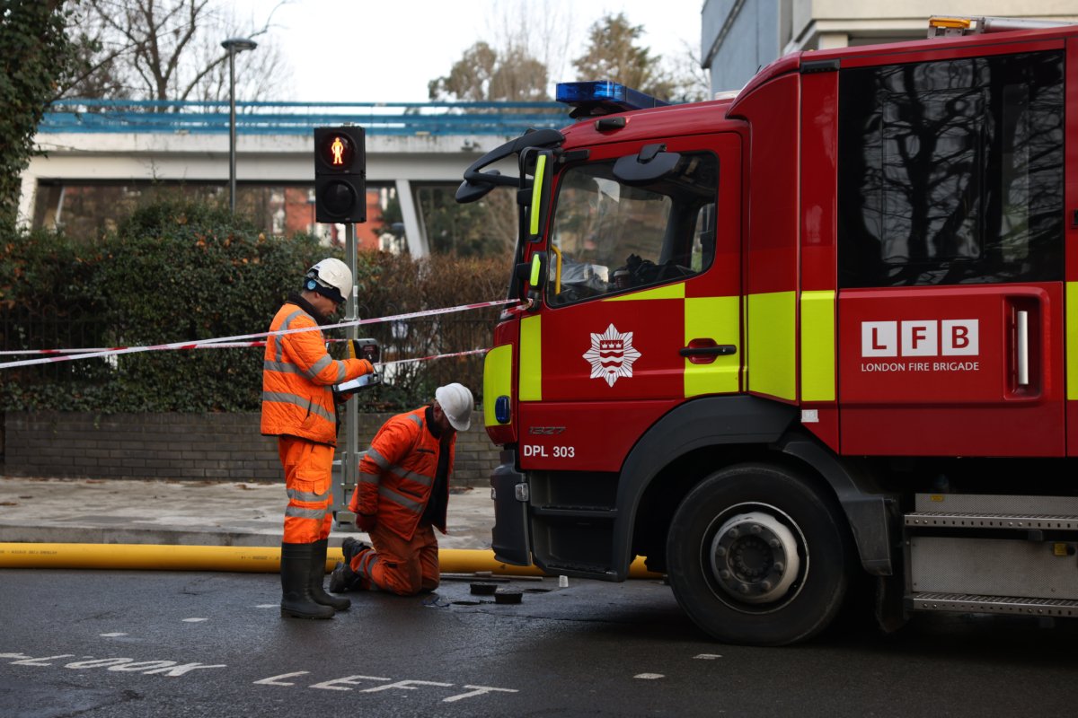 London Fire Brigade in Camden, London, on Dec. 17, 2022. (Hollie Adams/Getty Images)