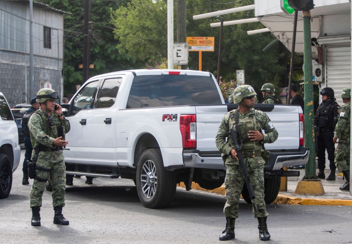 Mexican Army and state police members in Monterrey, Mexico, in a file photo. (Julio Cesar Aguilar/AFP via Getty Images)