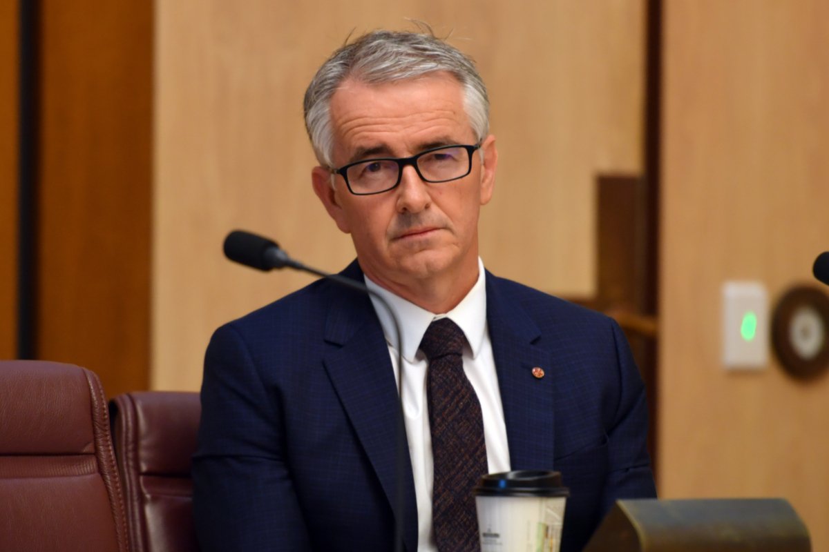 Liberal Senator Gerard Rennick during Senate Estimates at Parliament House in Canberra, April 6, 2022. (AAP Image/Mick Tsikas)
