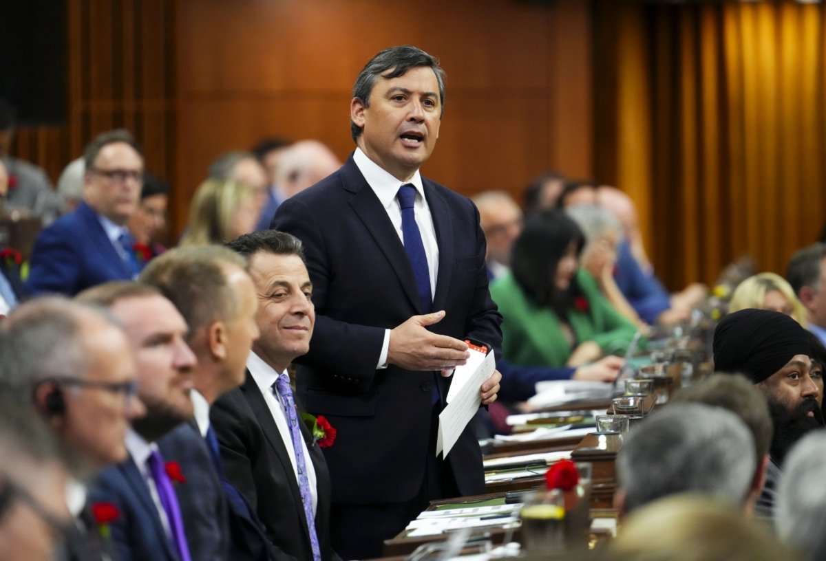 Conservative MP Michael Chong rises during question period on Parliament Hill in Ottawa on May 3, 2023. (The Canadian Press/Sean Kilpatrick)