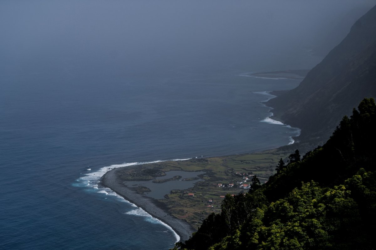 Faja dos Cuberes is pictured on Sao Jorge island, in the Portuguese archipelago of the Azores, on March 28, 2022. (Patricia De Melo Moreira/AFP via Getty Images)