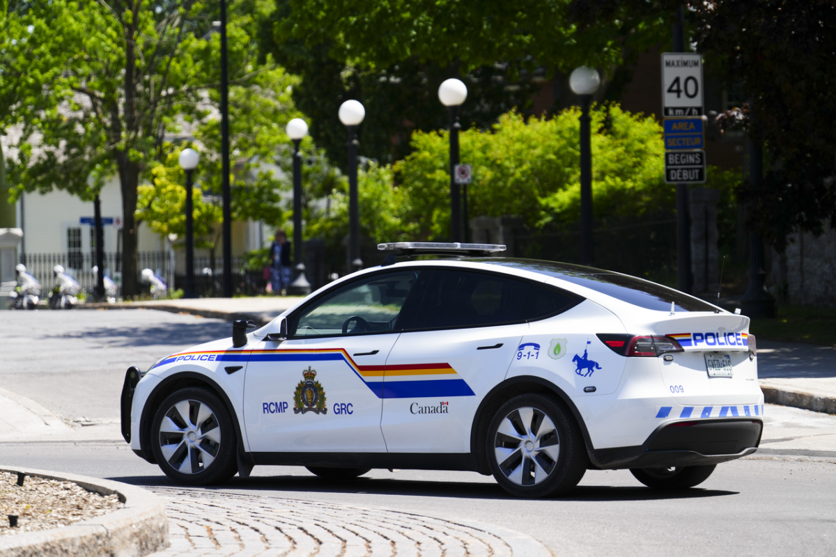 A RCMP cruiser is seen on Sussex Drive in downtown Ottawa on May 29, 2023. (Sean Kilpatrick/The Canadian Press)