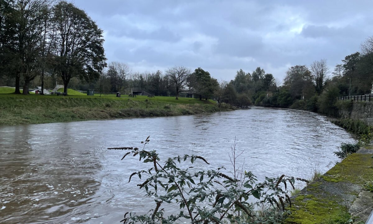 River Cleddau in Haverfordwest, Wales, on Oct. 31, 2021. (Bronwen Weatherby/PA）