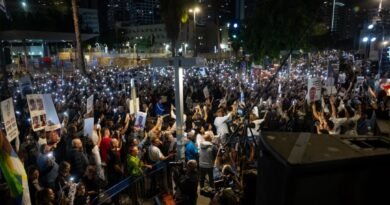 Hundreds of Families, Friends and Supporters of Israeli Hostages Rally in Tel Aviv