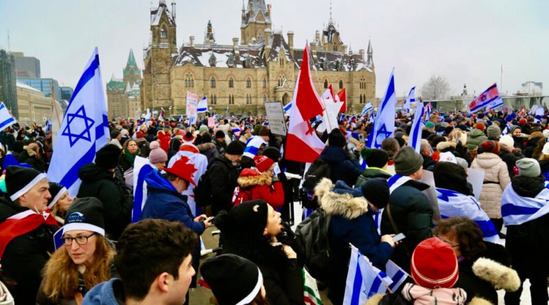 Thousands Rally in Ottawa to Seek Safe Return of Hostages Taken by Hamas, Support Jewish Communities