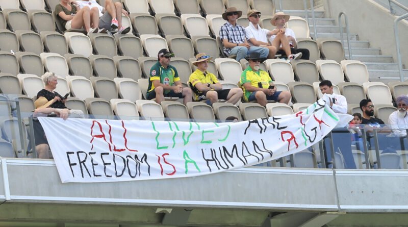 Pro-Palestinian Protestors Removed From International Cricket Match