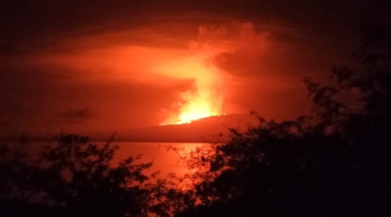 Volcano on Uninhabited Galapagos Island Erupts, Sends Lava Flowing to Sea