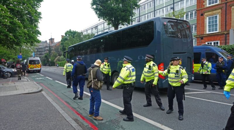 Three Charged After Protest Stops Coach Taking Asylum Seekers to Bibby Stockholm