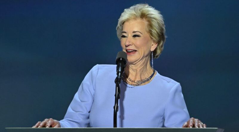 Trump nominates former WWE CEO and SBA Administrator Linda McMahon as Education Secretary, reports One America News Network